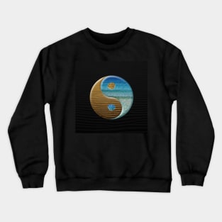 sand and water yin yang Crewneck Sweatshirt
